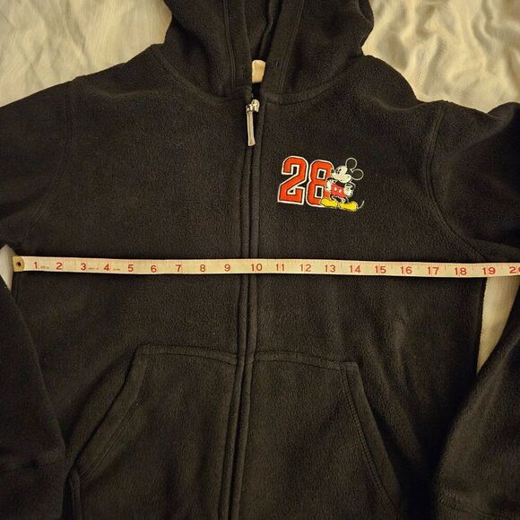 Disney Mickey Mouse 28 Hoodie Jacket XL Extra Large Black Full Zip Retired - Picture 3 of 6